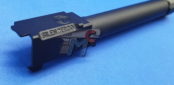 Detonator Aluminum SileconCo Outer Barrel for Marui Glock 17 Gen.4 (Black)(14mm-) - Click Image to Close